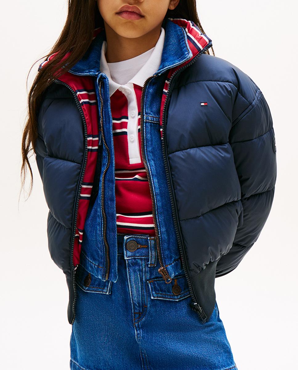 Imagen 0 de Abrigo acolchado estilo bomber de niña reversible