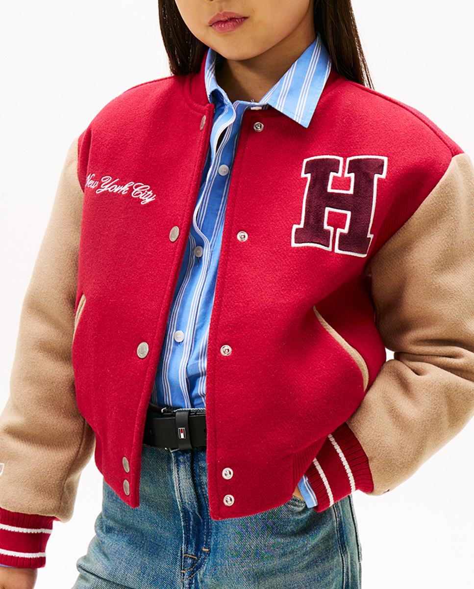 Imagen 0 de Chaqueta bomber estilo Varsity de niña