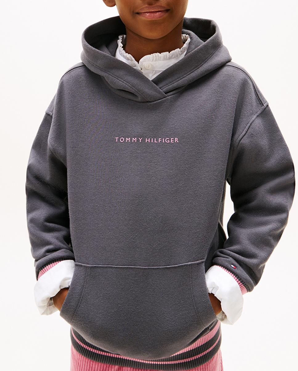 Imagen 0 de Sudadera de niña con capucha con logo frontal