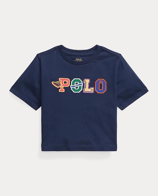 Imagen 0 de Camiseta de niña en azul con dibujo frontal