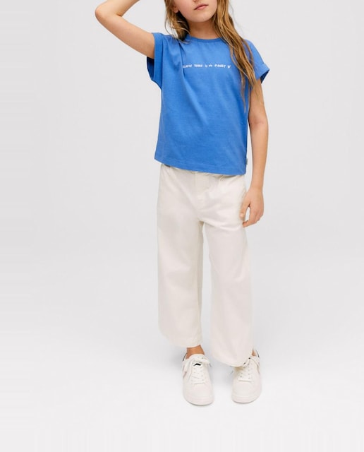 Imagen 0 de Camiseta niña sin manga con frase en pecho