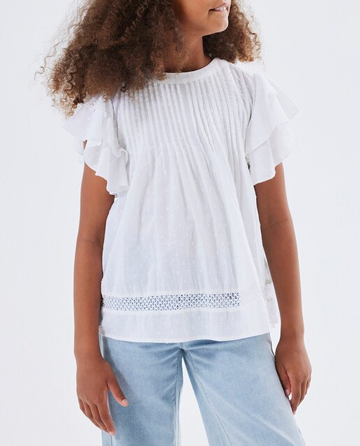 Imagen 0 de Blusa de niña blanca