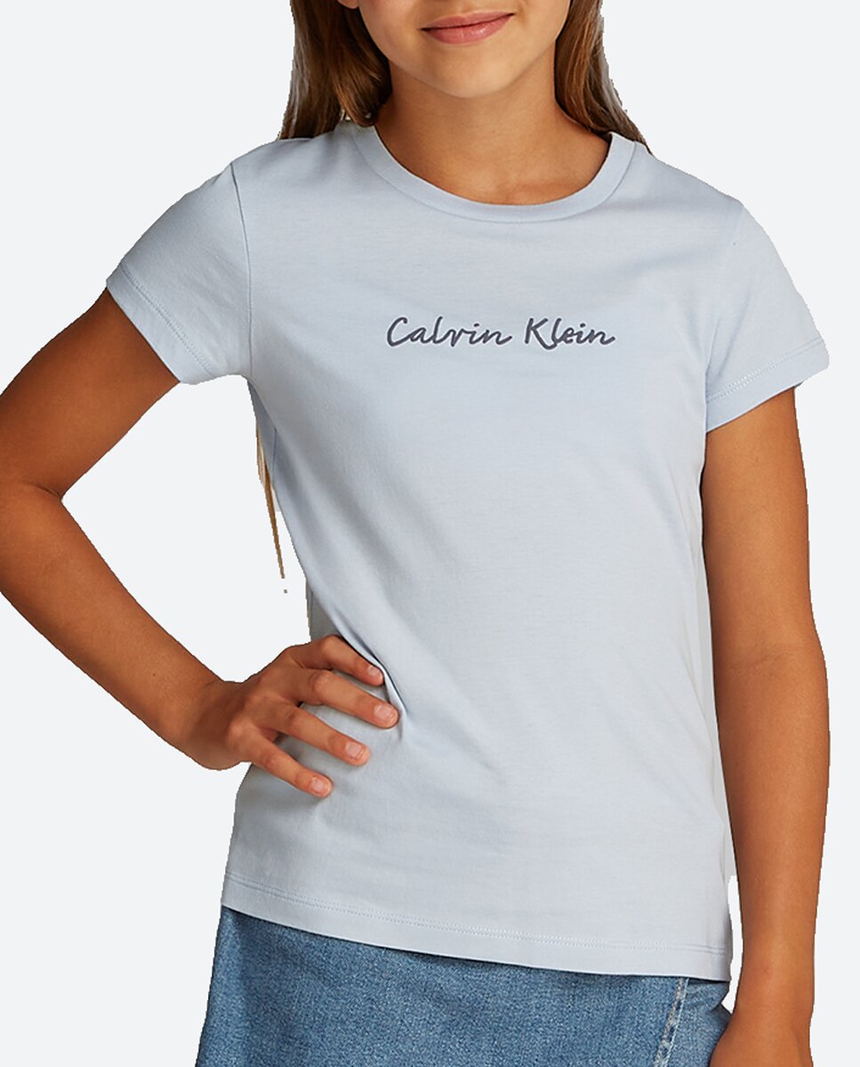Imagen 0 de Camiseta de niña manga corta con logo en cursiva