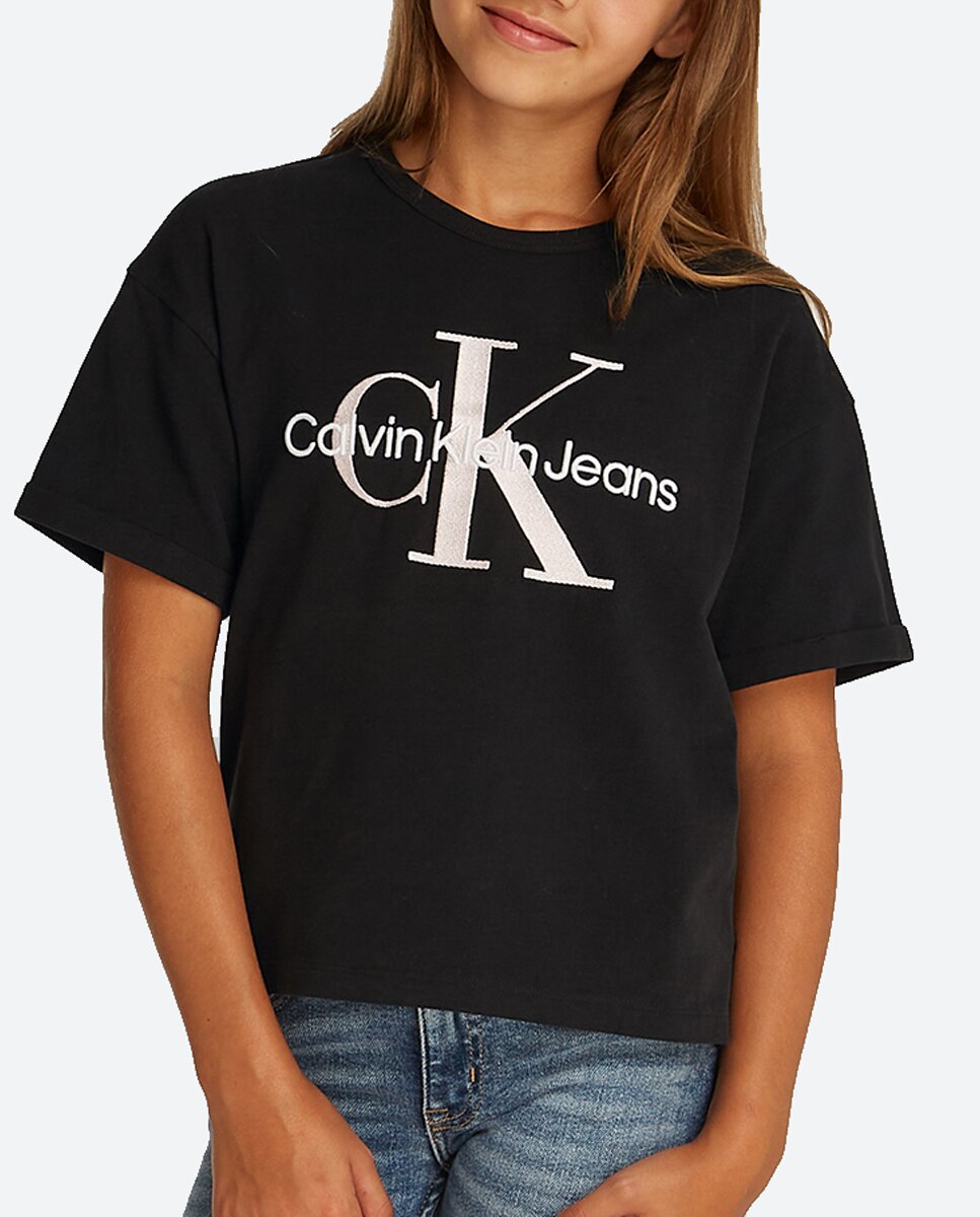 Imagen 0 de Camiseta de niña manga corta con monograma