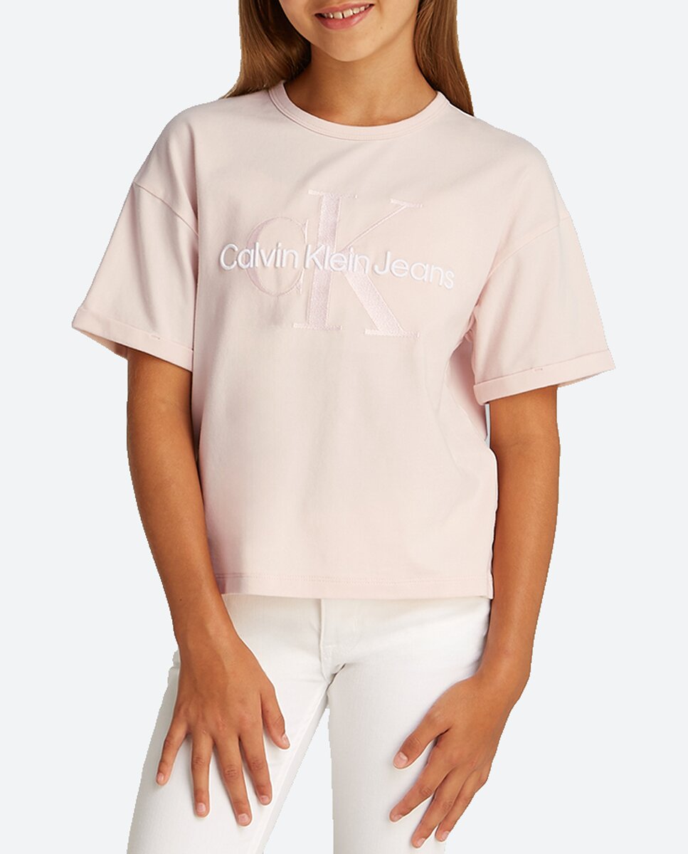 Imagen 0 de Camiseta de niña manga corta con monograma