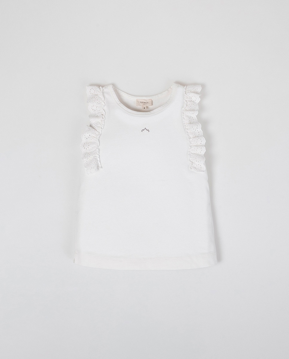 Imagen 0 de Camiseta tirantes detalle puntillas de niña