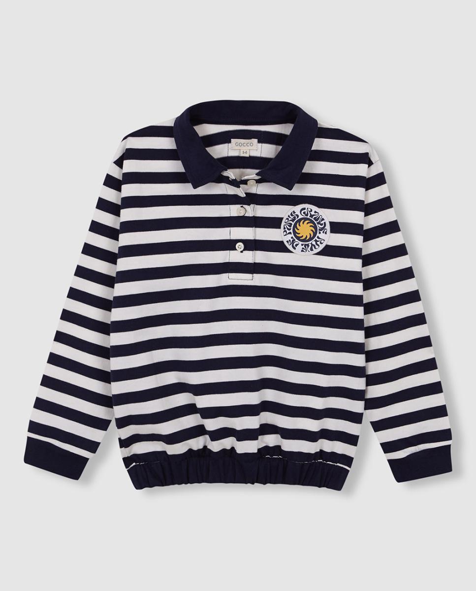 Imagen 0 de Polo De Rayas Con Parche De Paris