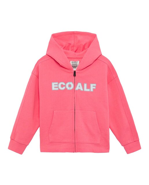 Imagen 0 de Sudadera niña con cremallera frontal, logo estampado frontal y capucha