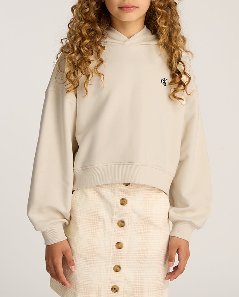 Imagen 0 de Sudadera de niña con capucha y logo en espalda