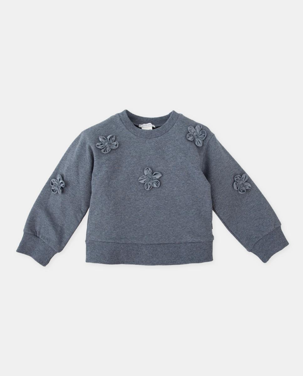 Imagen 0 de Sudadera de felpa con flores aplicadas