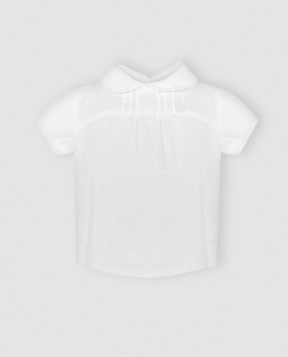 Imagen 0 de Camisa de lino de manga corta de bebé niño