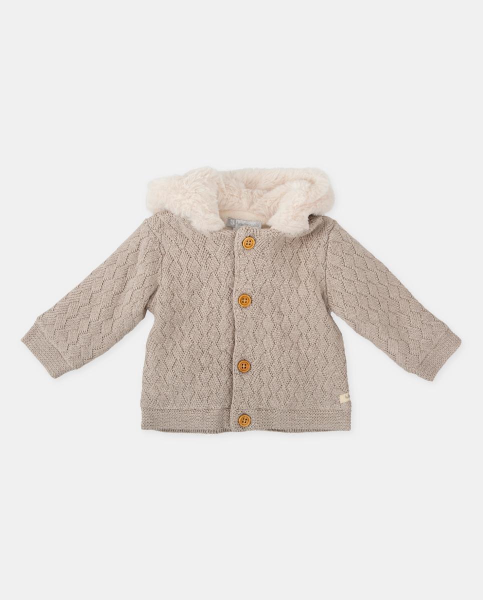 Imagen 0 de Chaquetón con capucha de tricot