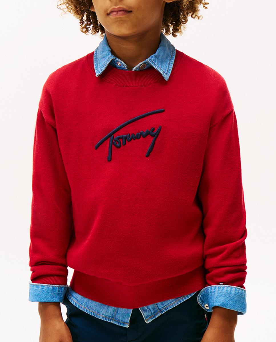Imagen 0 de Jersey de niño con logo frontal bordado y cuello redondo