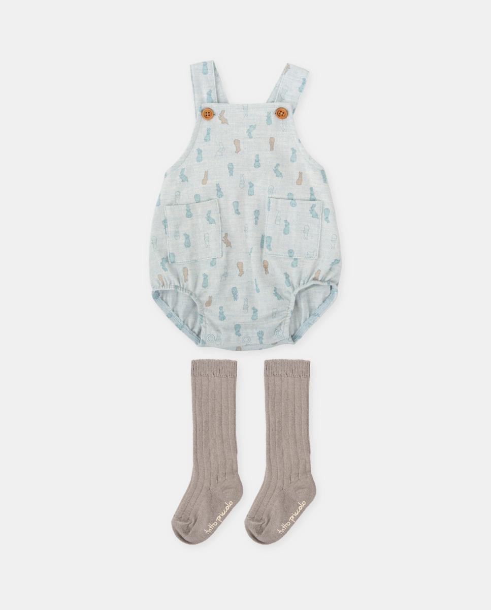 Imagen 0 de Pelele de bebé con estampado de conejitos