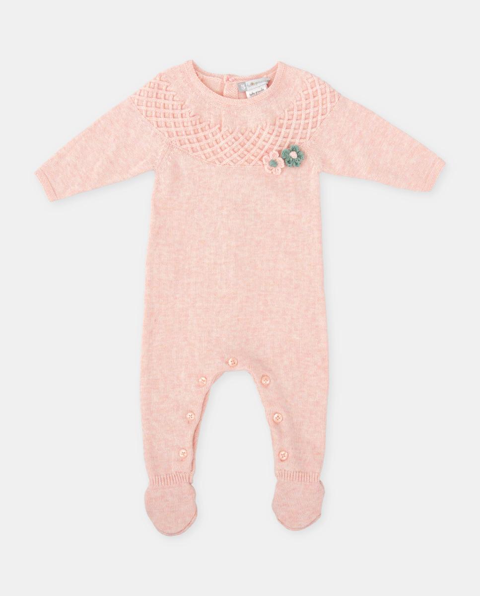 Imagen 0 de Pelele de bebé con rombos de tricot