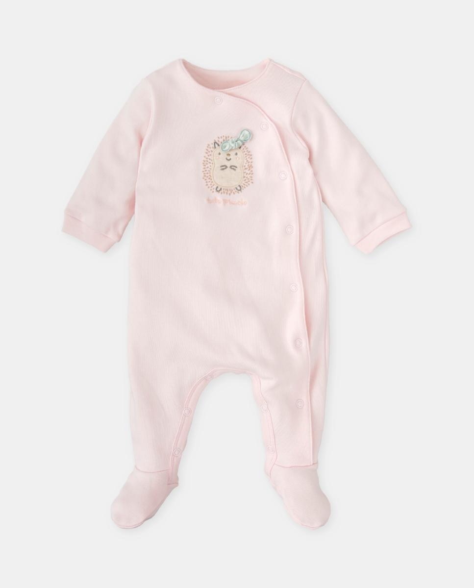 Imagen 0 de Pelele largo de bebé con estampado de erizo con lazo