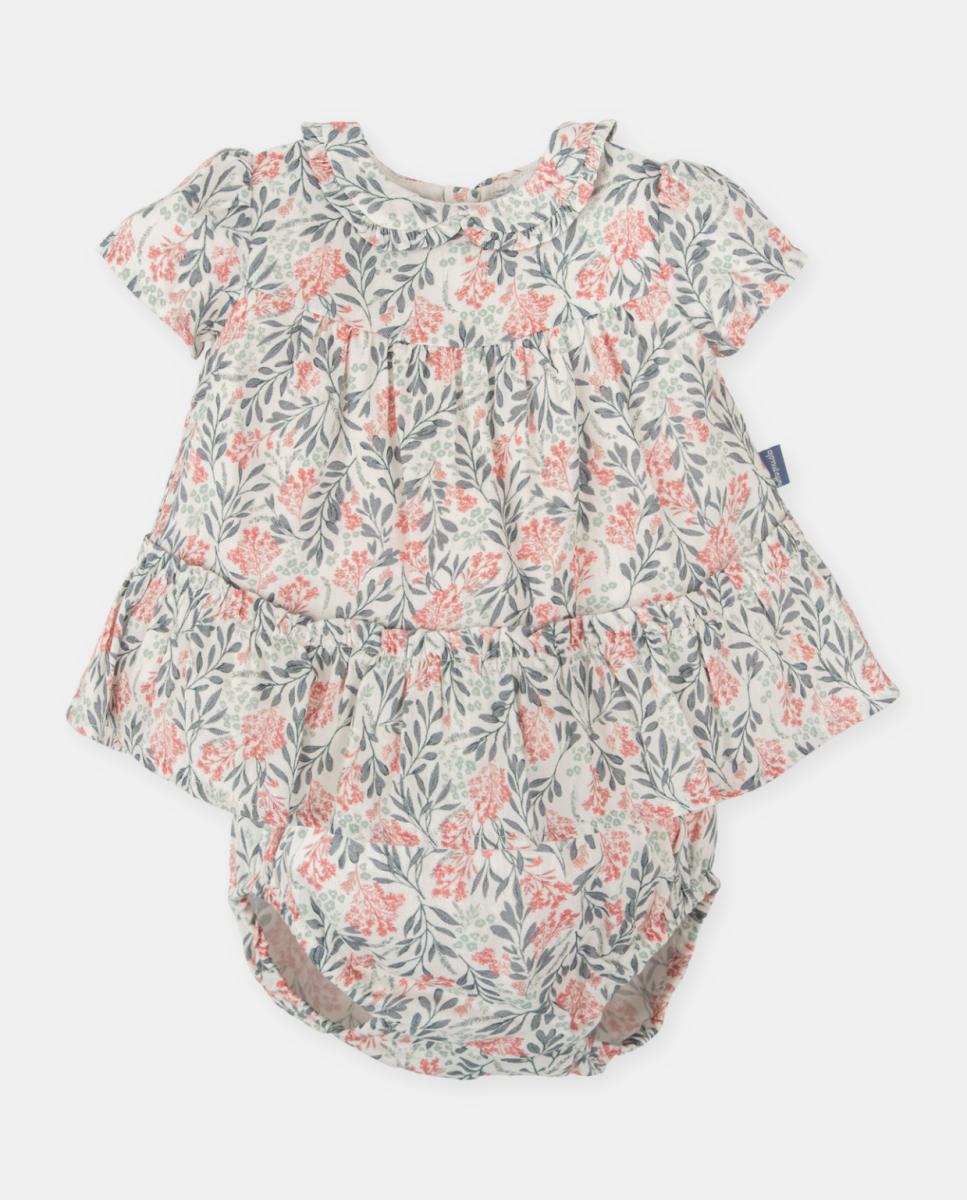 Imagen 0 de Vestido de niña con estampado floral de viyela