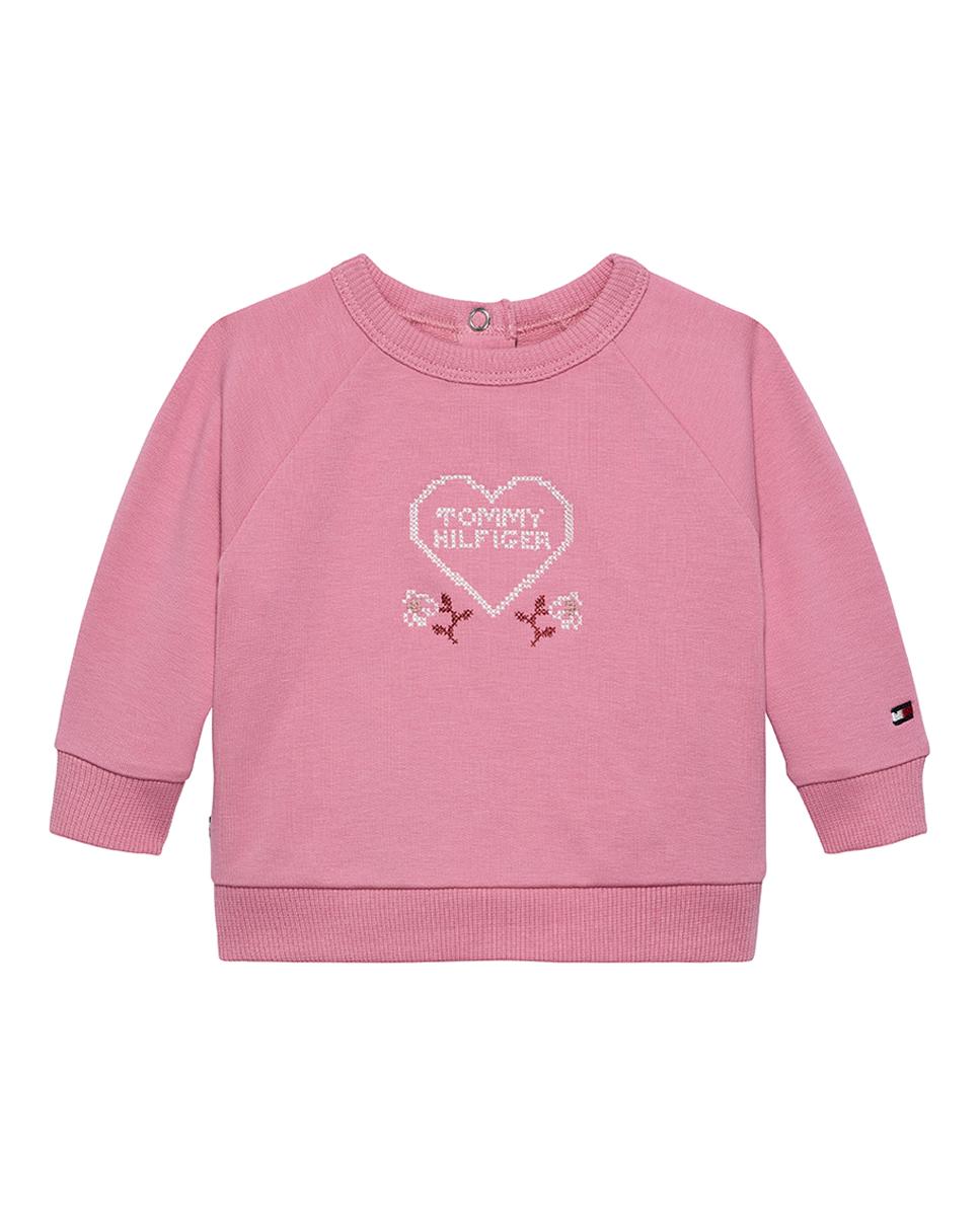 Imagen 0 de Sudadera de bebé niña con logo frontal de corazón
