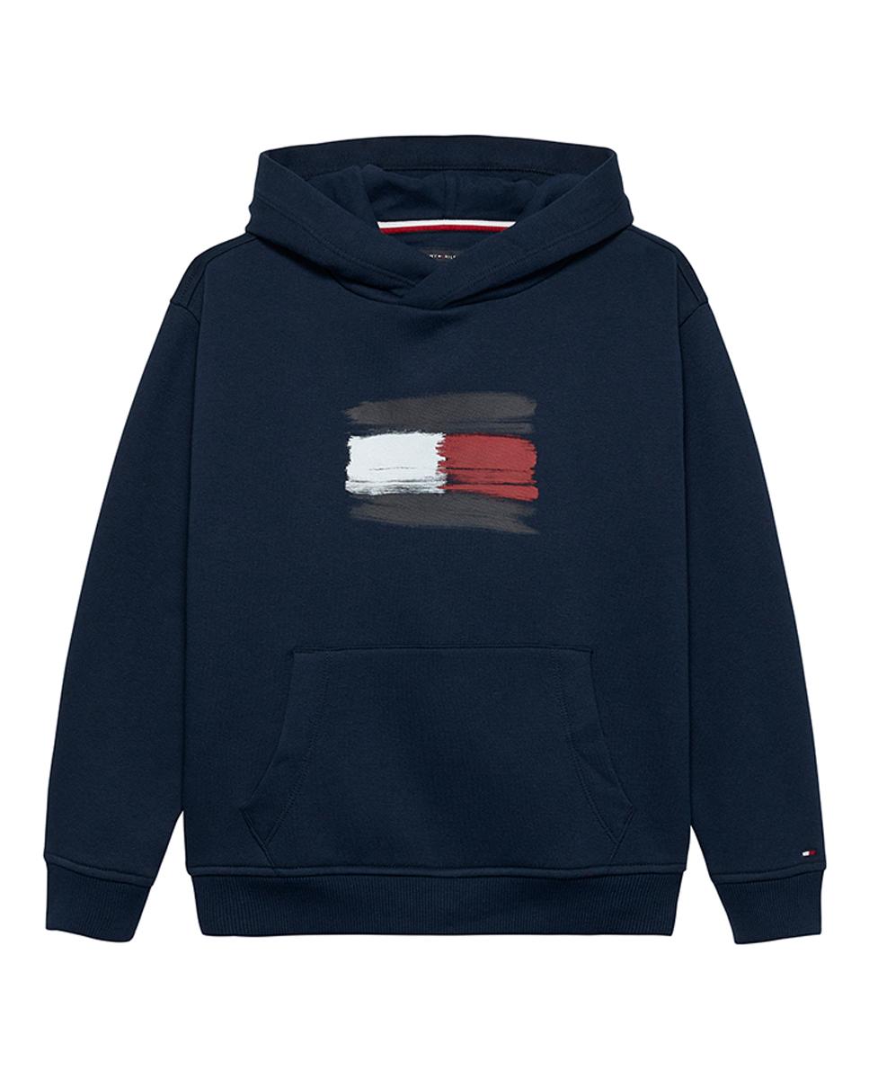 Imagen 0 de Sudadera de bebé niño con capucha y logo frontal