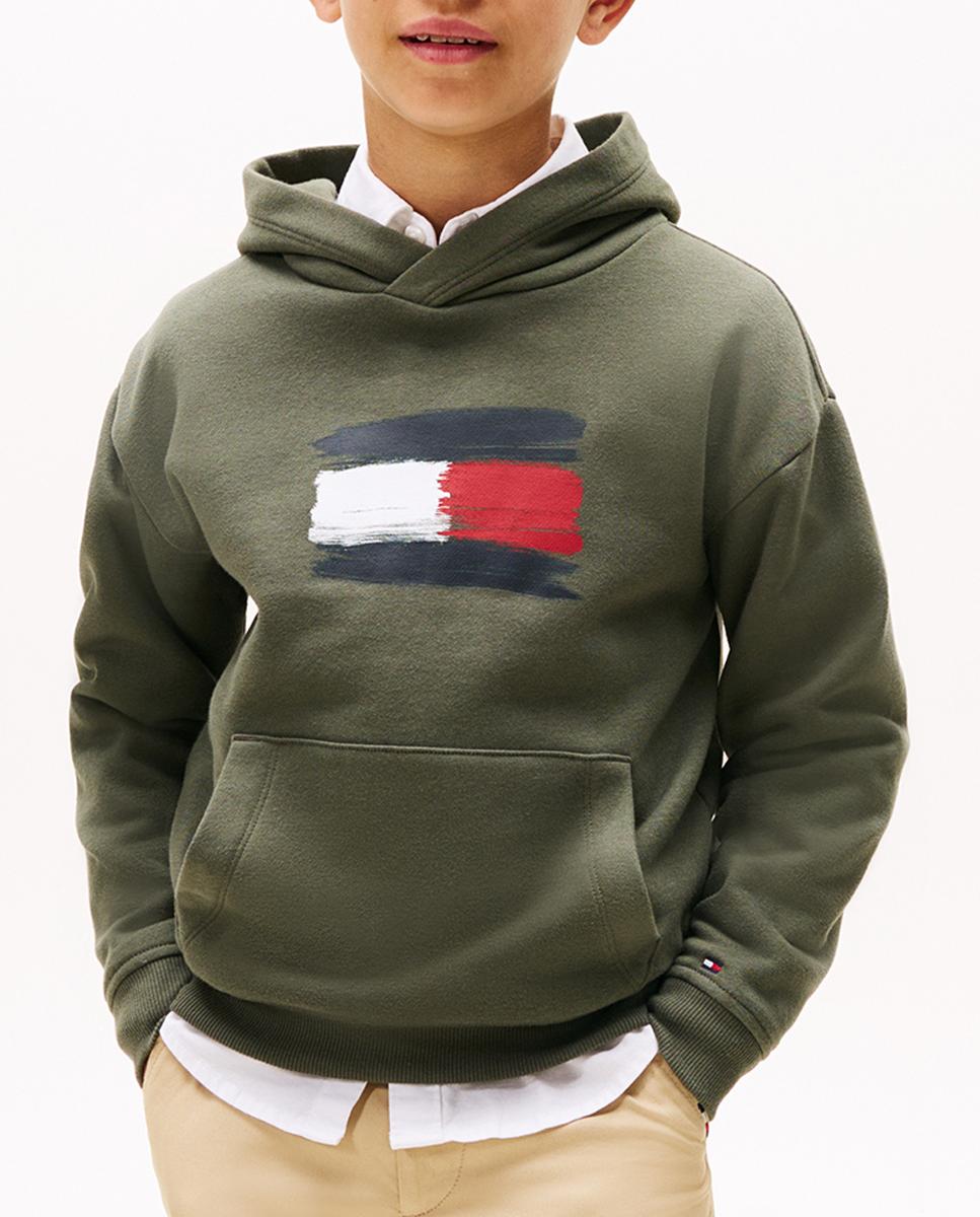 Imagen 0 de Sudadera de niño con capucha y logo frontal