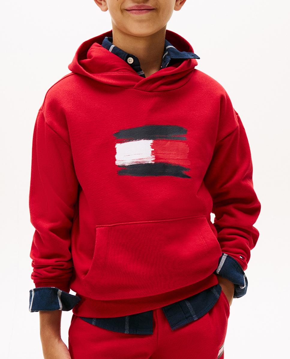 Imagen 0 de Sudadera de niño con capucha y logo frontal