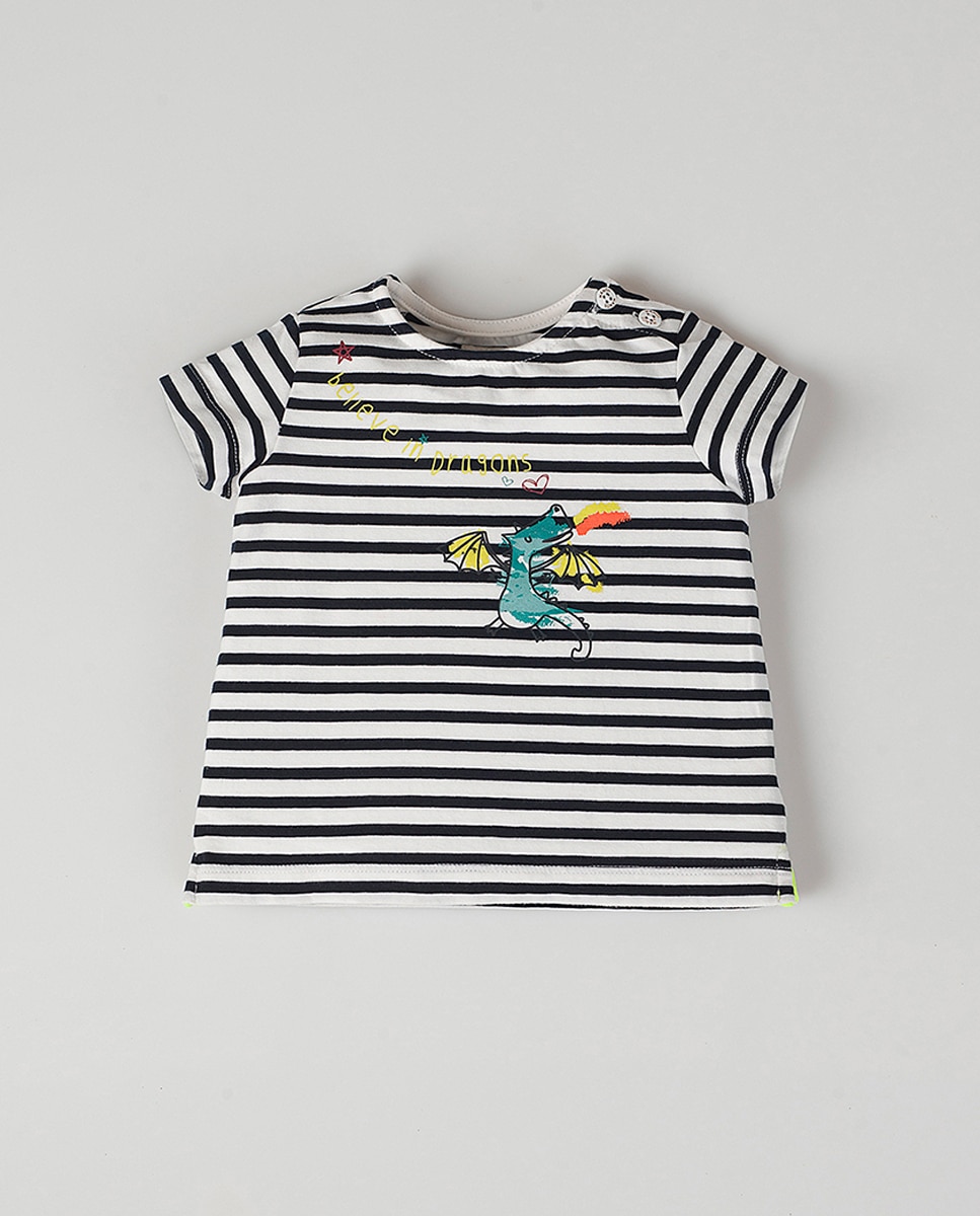 Imagen 0 de Camiseta de rayas de bebé niño