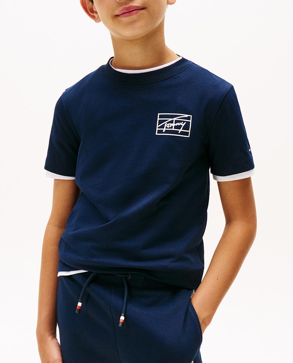 Imagen 0 de Camiseta de manga corta de niño con logo estilo Varsity