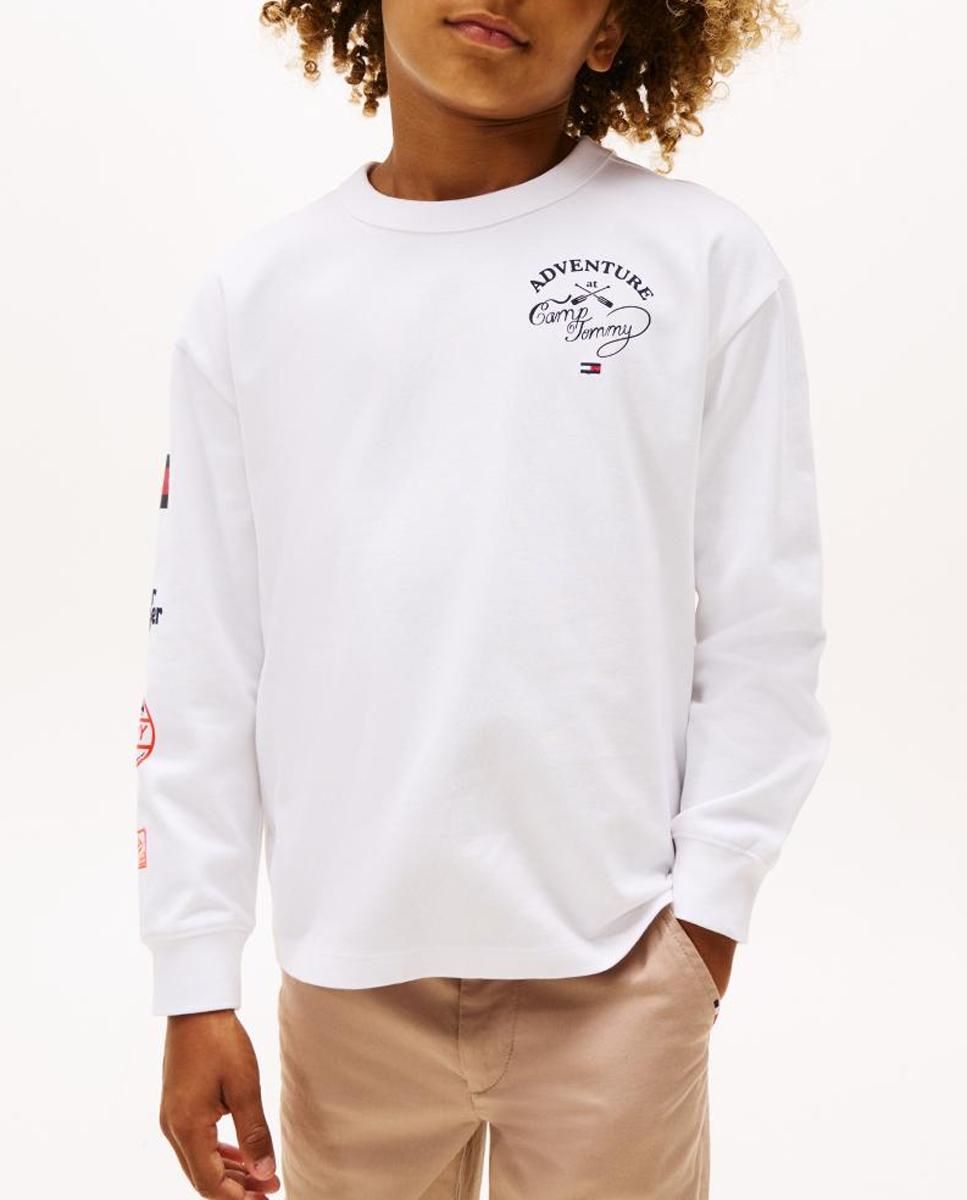 Imagen 0 de Camiseta de manga larga de niño con logos de inspiración montañera