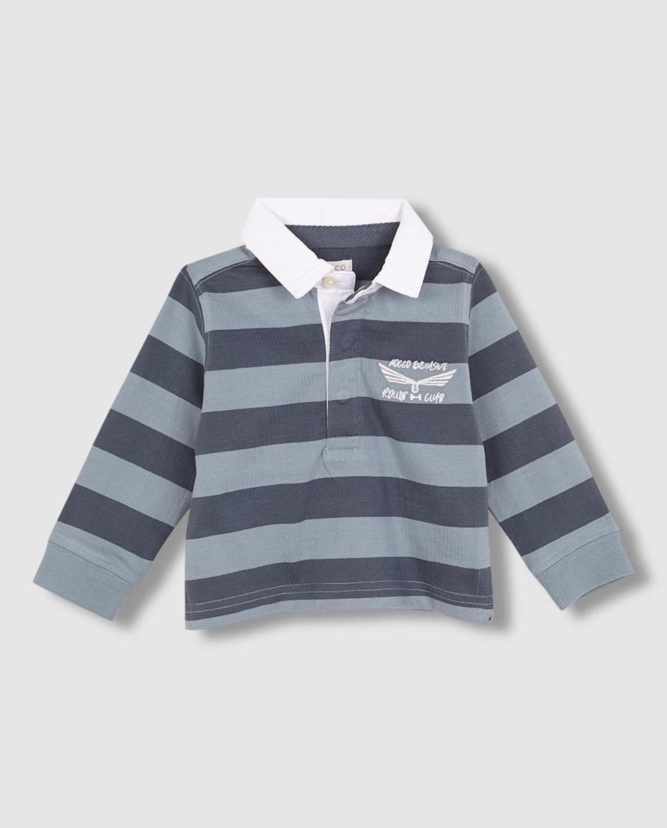Imagen 0 de Polo De Rayas Con Print