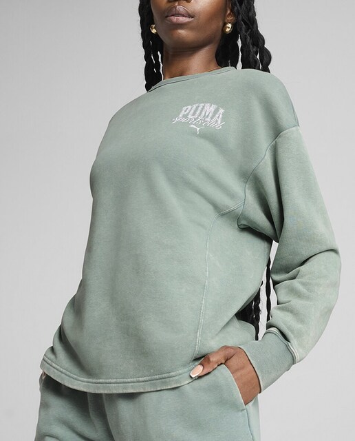 Imagen 0 de Sudadera de mujer PUMA CLASS Comfort Washed Crew TR Puma