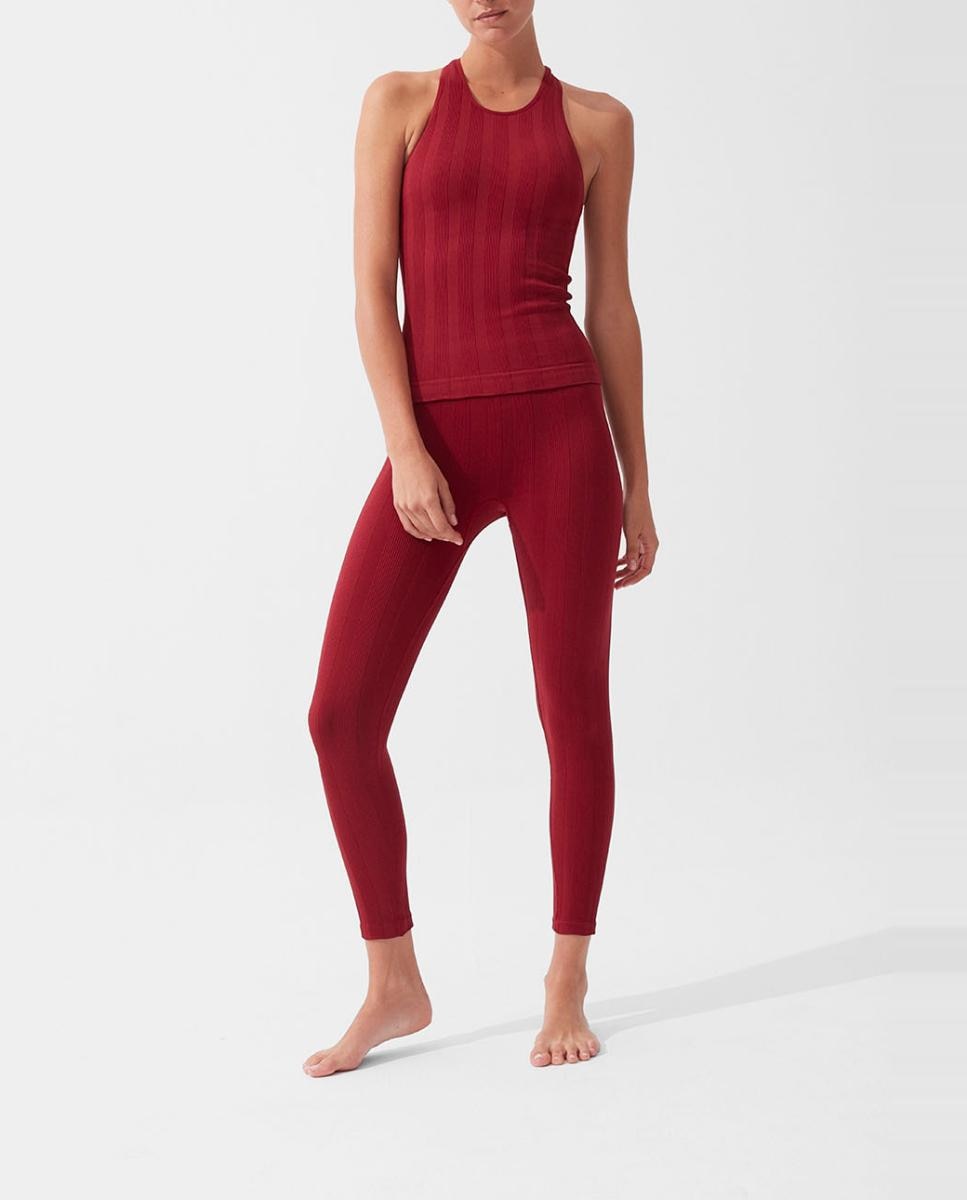Imagen 0 de Legging con cintura alta elástica y tejido acanalado.
