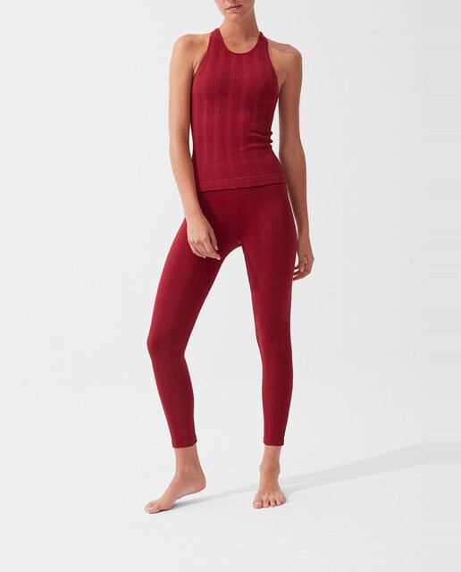 Imagen 0 de Legging con cintura alta elástica y tejido acanalado.