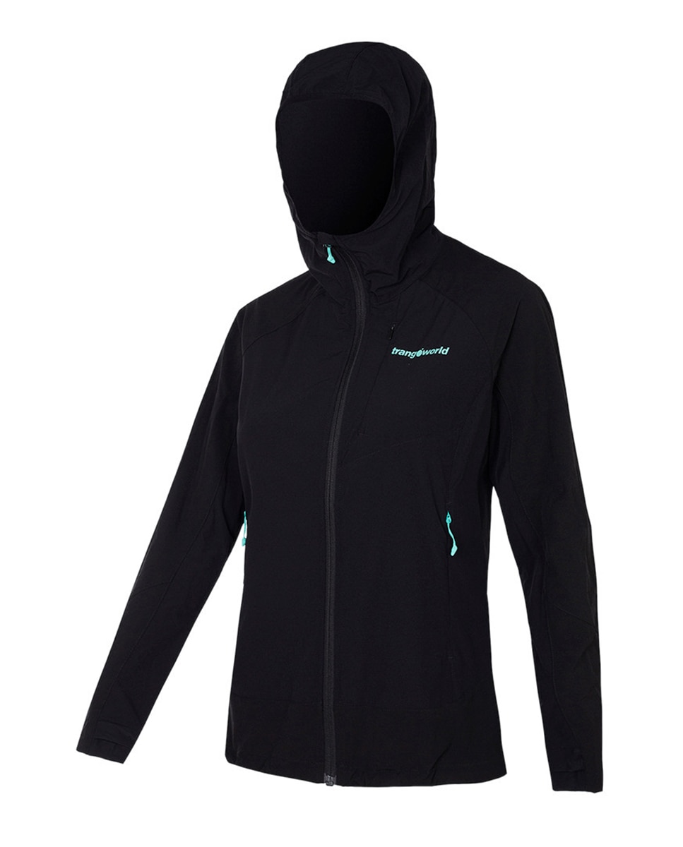 Imagen 0 de Chaqueta de mujer con capucha tejido tecnico