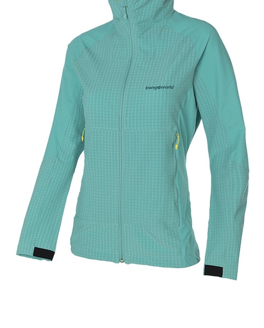 Imagen 0 de Chaqueta de mujer con capucha tejido tecnico