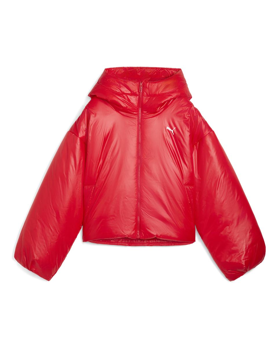 Imagen 0 de Abrigo WARDROBE ESS Shiny Hooded Padded de Mujer Puma