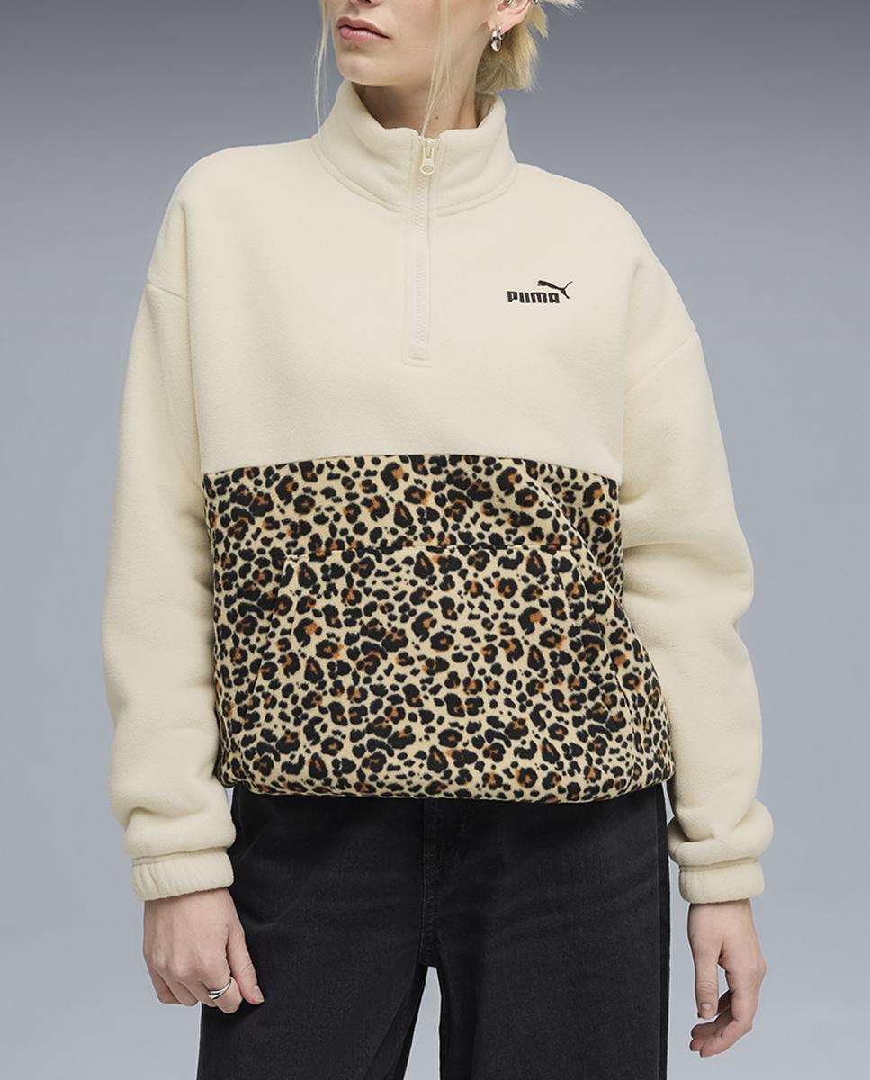 Imagen 0 de Sudadera de mujer ESS GRAPHIC Animal Relaxed Half-Zip Crew Puma