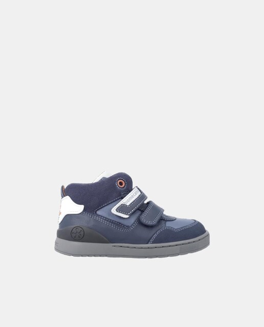 Imagen 0 de Botas de niño en piel con doble cierre adherente
