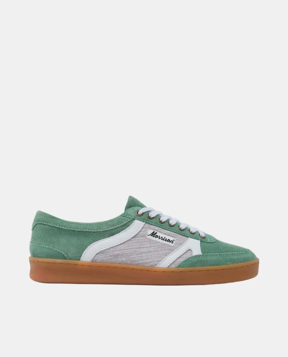Imagen 0 de Zapatilla de hombre de serraje y suela cosida