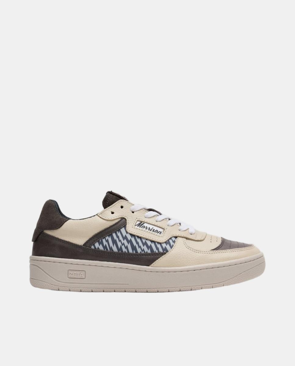 Imagen 0 de Zapatilla de hombre de piel y suela cosida