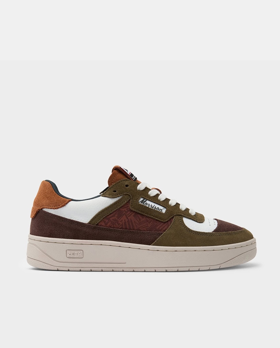 Imagen 0 de Zapatilla de hombre de nylon y ojetera en zigzag