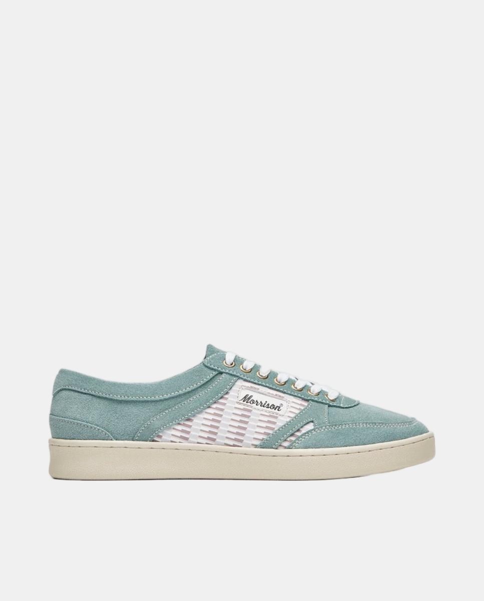 Imagen 0 de Zapatilla de hombre de piel y suela cosida