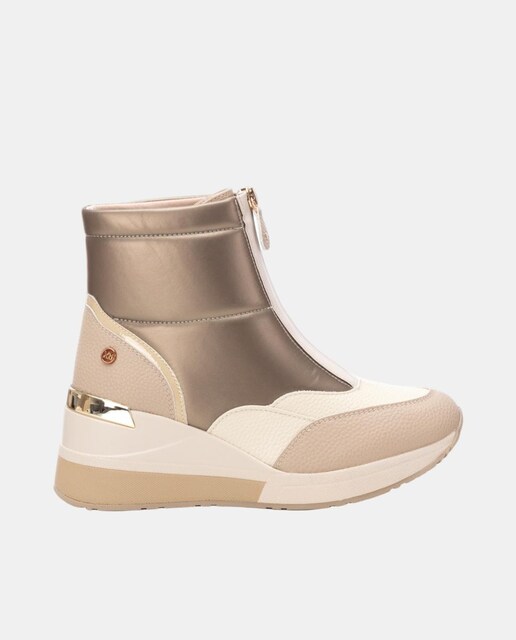 Imagen 0 de Botín mujer textil beige