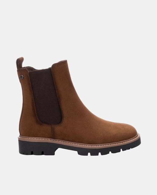 Imagen 0 de Botín mujer antelina camel