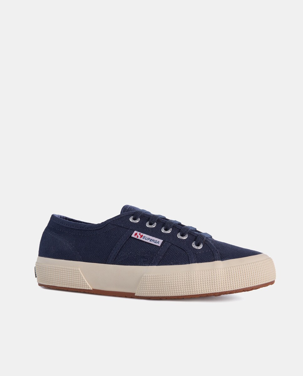 Imagen 0 de Zapatillas de hombre tipo casco bajas de lona con logotipo y suela de goma