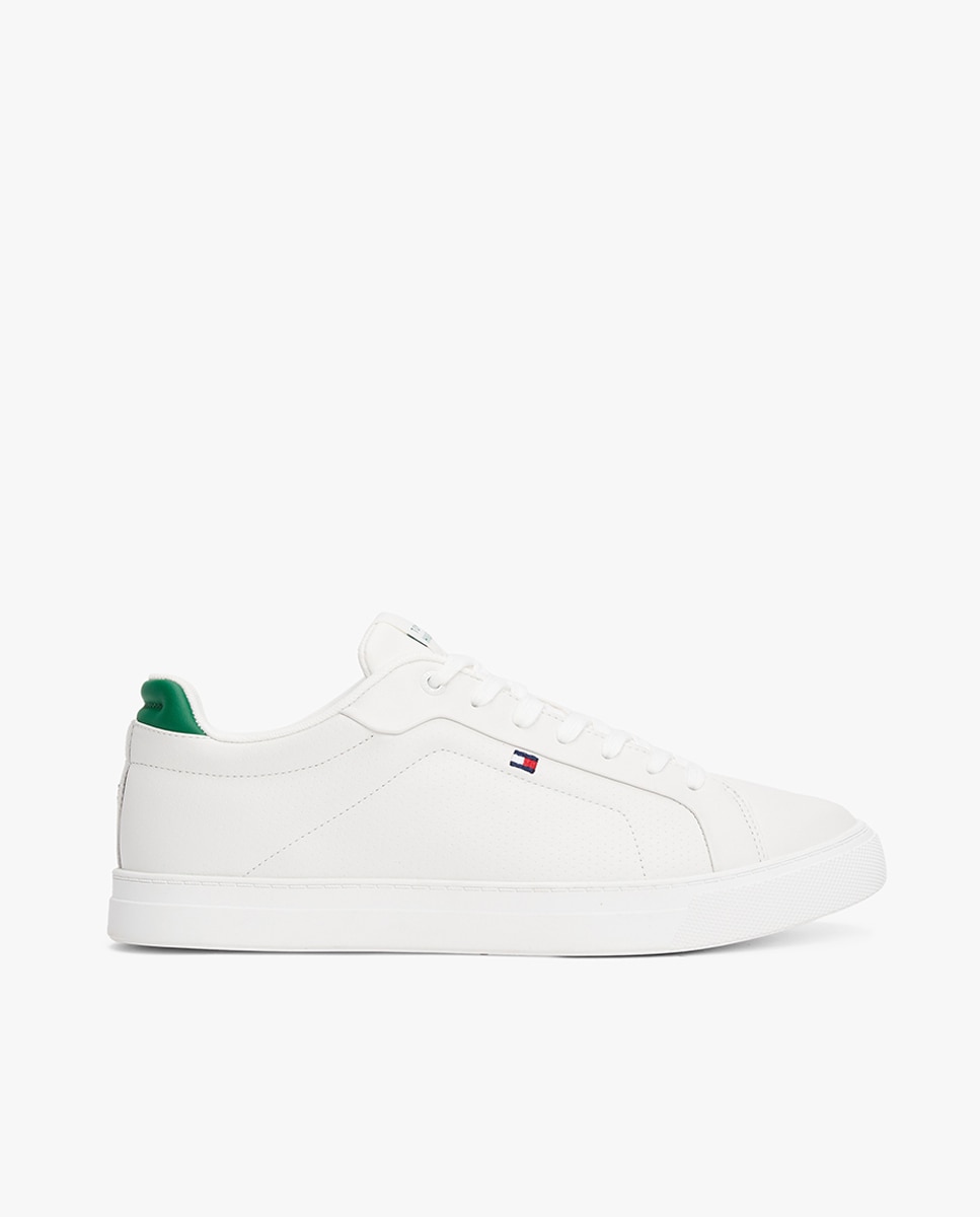 Imagen 0 de Zapatilla de hombre en color blanco y talón verde de Tommy Hilfiger