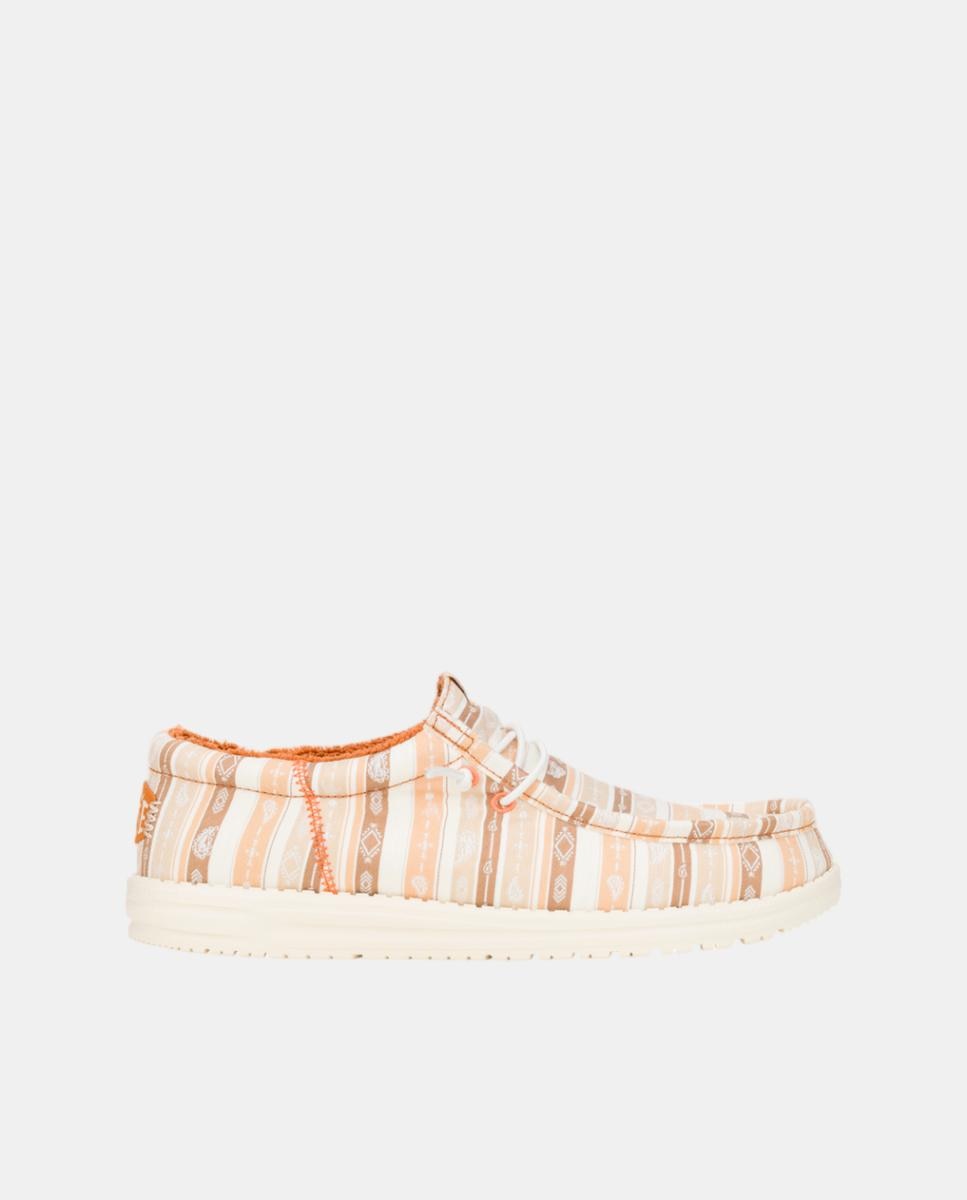 Imagen 0 de Mocasín casual para hombre en tejido textil de rayas jacquard inspirado en las toallas de playa vintage.