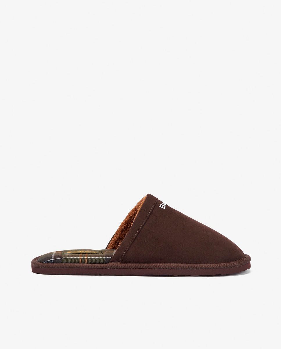 Imagen 0 de zapatillas de casa con talon abierto de microfibra
