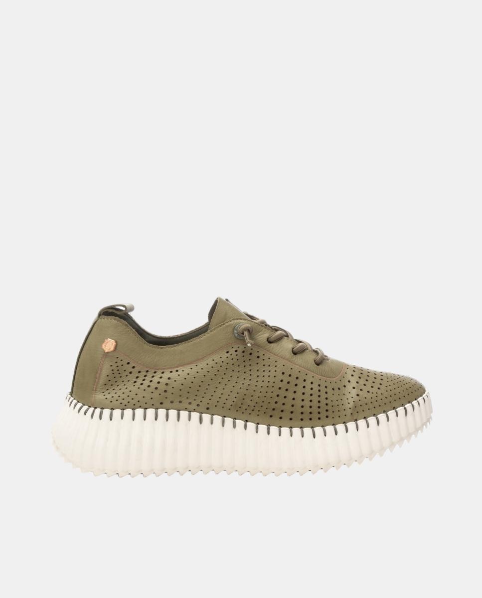 Imagen 0 de Zapatilla de mujer, plana con cordones