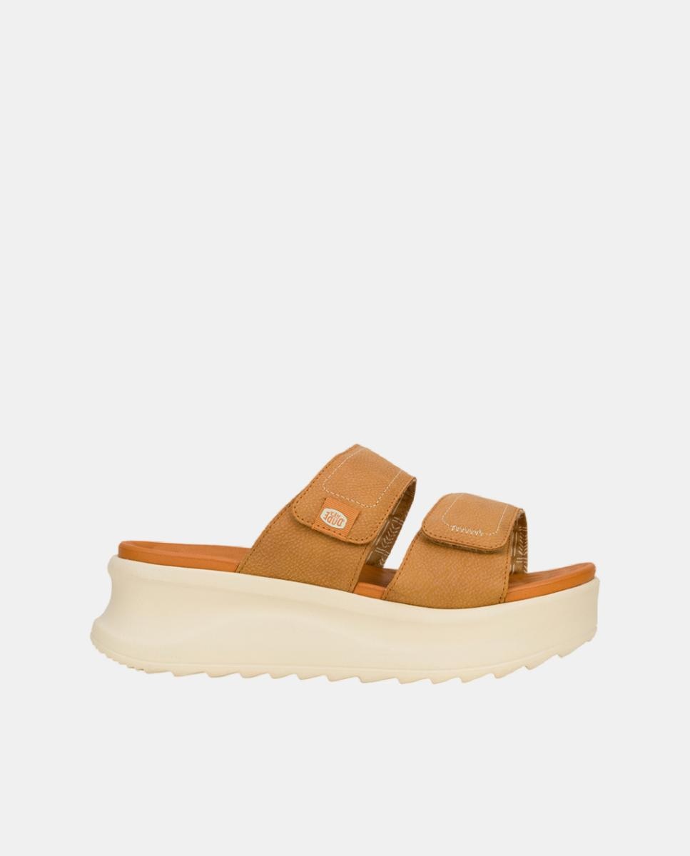 Imagen 0 de Sandalia para mujer slide de dos tiras ajustables con plataforma.