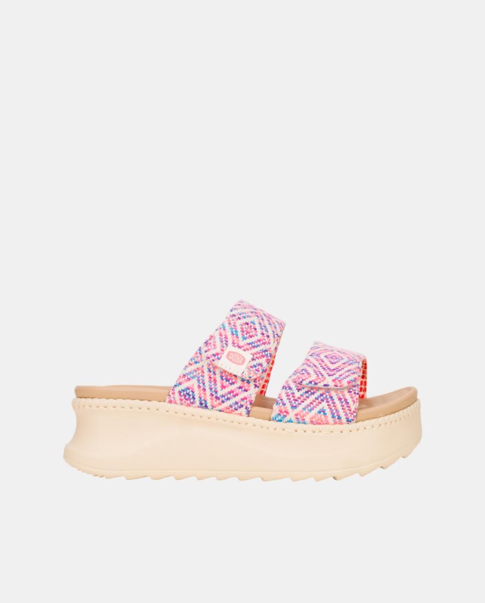 Imagen 0 de Sandalia para mujer con tira estampada de estilo surfero, ligera y flexible.